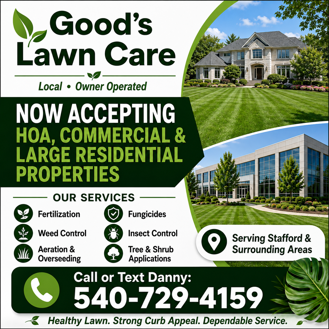 Good's Lawn Care services